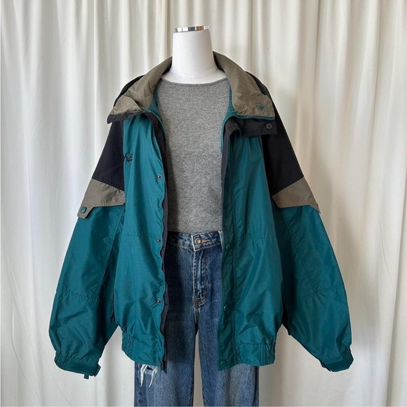 Vintage Columbia Skidaddle Blue Full Zip Mesh Lined Windbreaker Jacket XL Winter - Picture 4 of 8